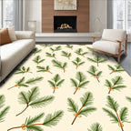 Christmas Pine Branch Repeating Pattern Rug