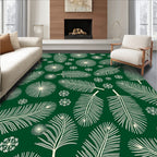 Emerald Pine Needle Snowflake Medley Rug