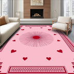 Radiant Heart Scatter Border Rug