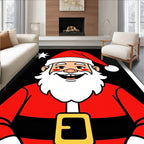 Jolly Red Santa Claus Star Rug