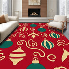 Crimson Gold Teal Ornament Swirls Rug