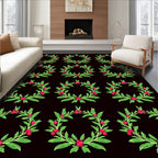 Emerald Wreath Cherry Garland Rug