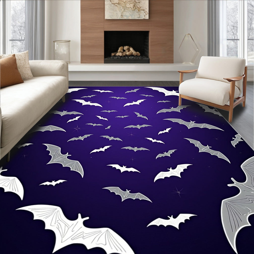 Flipping Bats Night Sky Rug