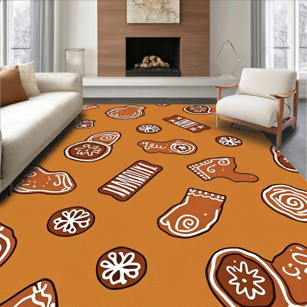 Gingerbread Cookies With White Frosting Rug