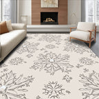 Ethereal Winter Snowflake Sketch Rug