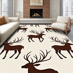 Rich Brown Stag Antler Repeat Rug