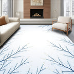 Winter Frost Branch Whimsical Nature Rug