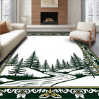 Forest River Scenic Landscape Art Rug