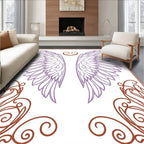 Lavender Angel Wings With Copper Flourishes Rug
