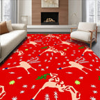 Merry Reindeer Snow Stars Rug
