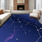 Cosmic White Constellation Galaxy Rug