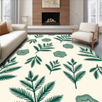 Forest Green Foliage Starburst Rug