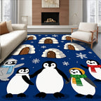 Arctic Homes And Penguins Collection Rug