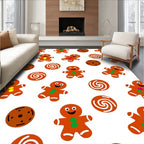 Gingerbread Cookie Swirl Holiday Repeat Rug