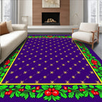 Crimson Berry Garland Diamond Field Rug