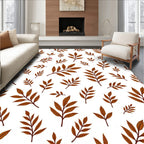 Autumn Leaves Berry Scattering Seamless Rug