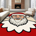 Iconic Jolly Santa Claus Portrait Rug