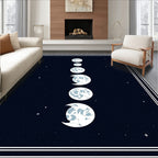 Celestial Moon Phase Midnight Star Rug
