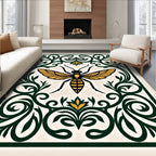 Golden Wasp Floral Frame Rug