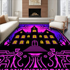 Spooky Mansion Purple Gradient Night Rug