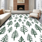 Dark Green Pine Tree Forest Repeat Rug