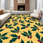 Golden Yellow Holly Berry Autumn Rug