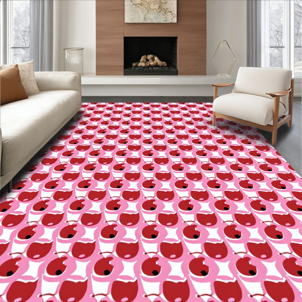 Fruity Pink Cherry Celebration Repeating Rug