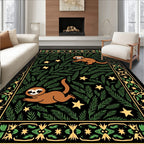 Whimsical Sloth Forest Starry Charm Rug