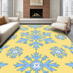 Sky Blue Snowflake Scatter Rug
