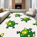 Playful Green Frog All Over Rug