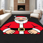 Jolly Red Santa Character Portrait Rug