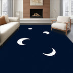 Night Sky Celestial Moon Phases Rug