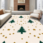 Forest Green Evergreen Starry Night Rug