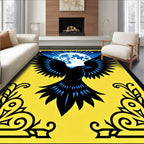 Midnight Crow Moon Yellow Rug
