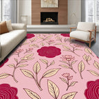 Crimson Floral Botanical Garden Rug