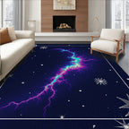 Celestial Nebula Lightning Burst Rug