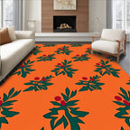 Emerald Leaf Berry Autumn Rug