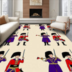 Guardsmen Red Purple Military Uniform Rug