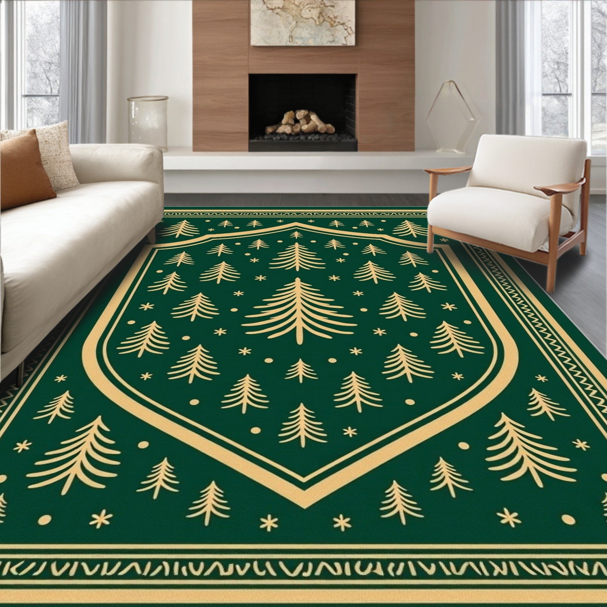 Forest Green Pine Crest Rug