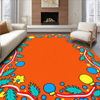 Festive Orange Tree Bauble Garland Rug