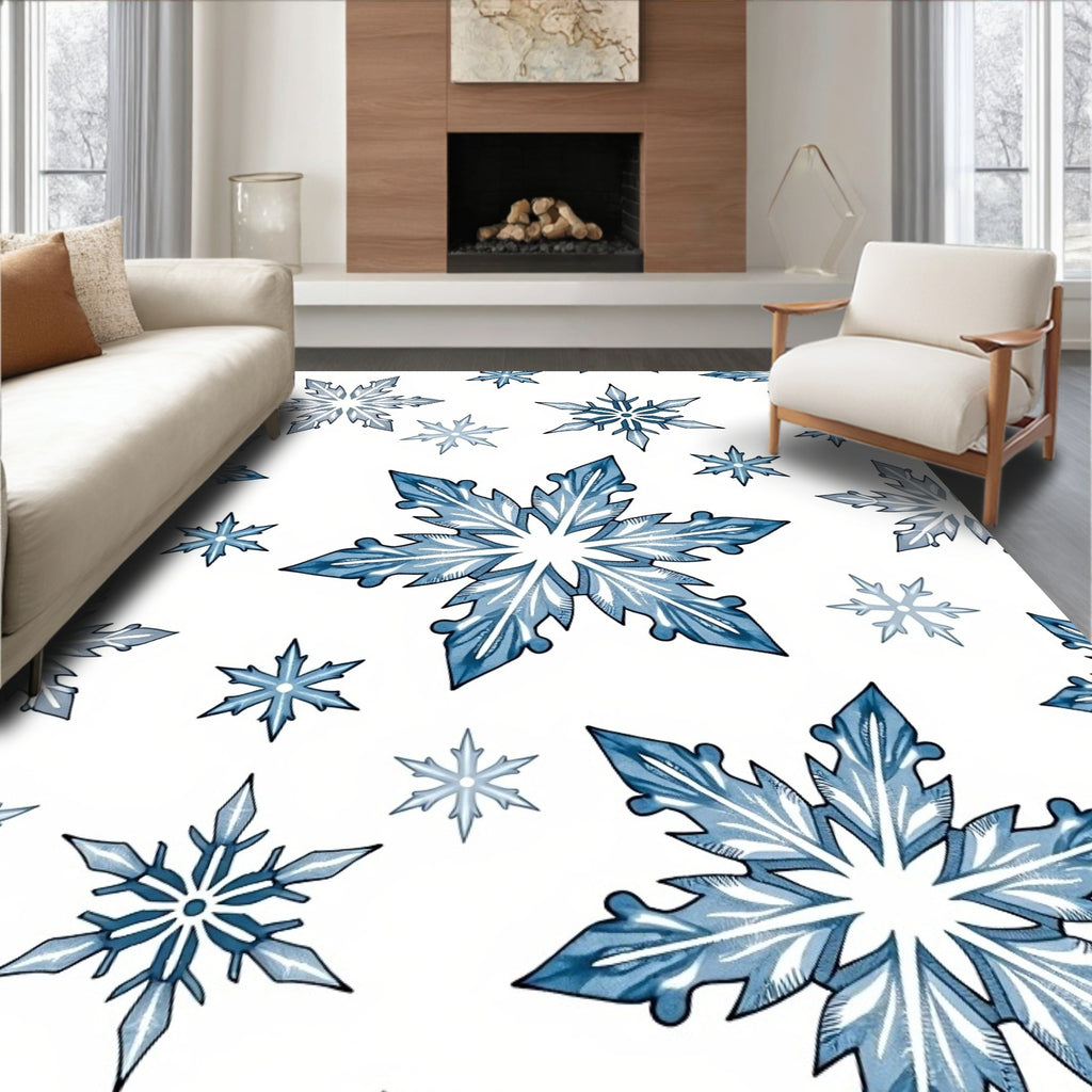 Arctic Ice Crystal Splendor Rug