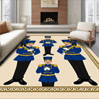 Royal Blue Soldier Guard Portrait Rug
