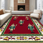 Crimson Festive Soldier Border Rug