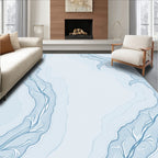 Frosty Blue Branch Organic Curves Rug