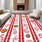 Red White Candy Swirl Cookie Rug