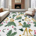 Gilded Foliage Holly Berry Branches Rug