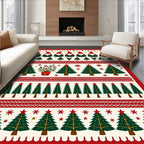 Christmas Gnomes And Trees Textile Rug