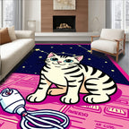 Whimsical Cat Constellation Night Rug