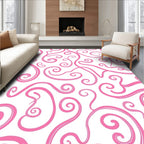 Pink Swirl Vine Artful Rug