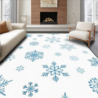 Winter Blue Snowflake Array Rug